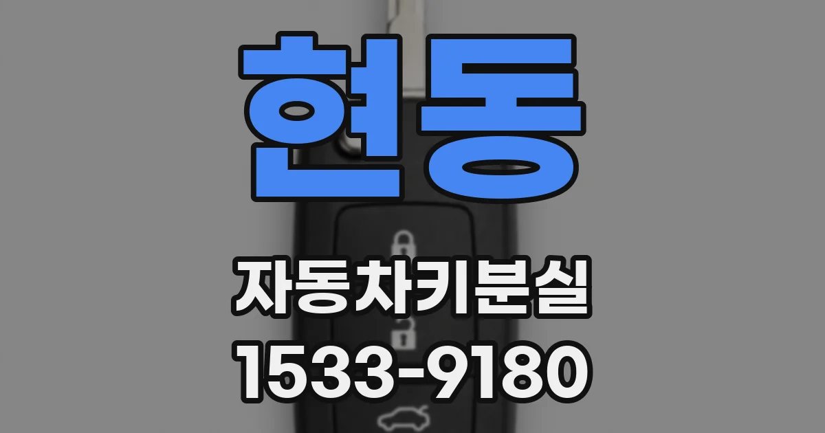 현동 자동차키분실