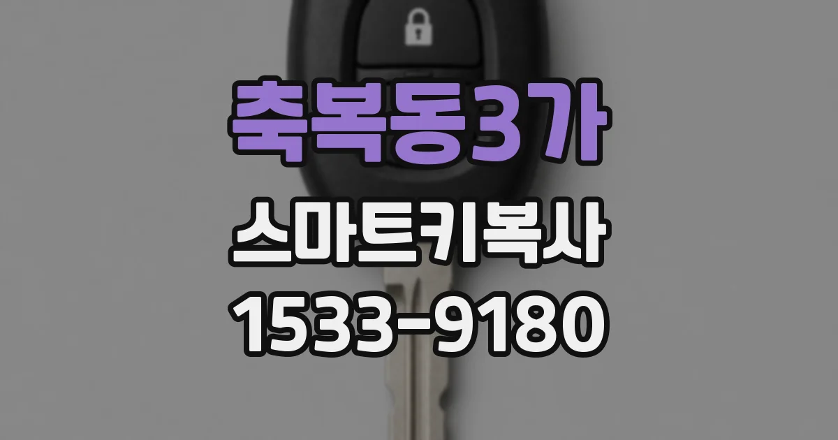축복동3가 스마트키복사