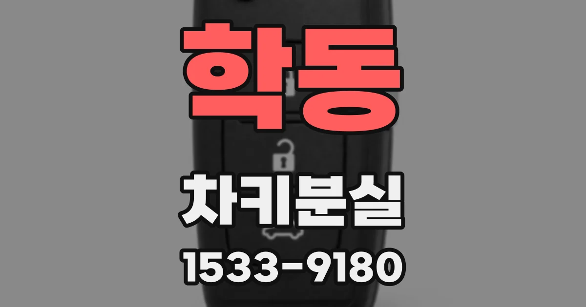 학동 차키분실