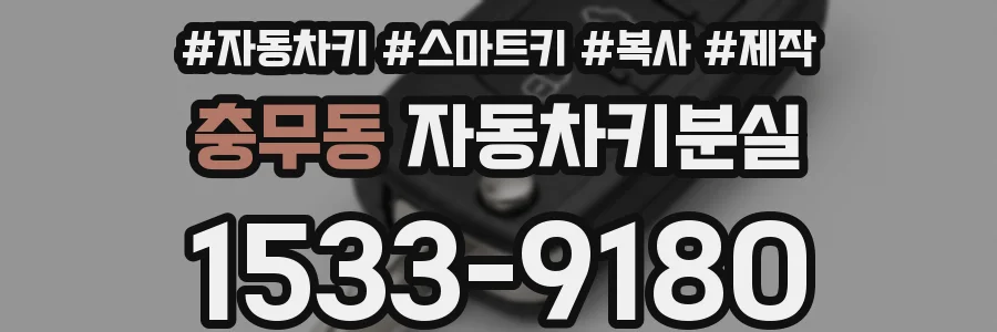 충무동 자동차키분실