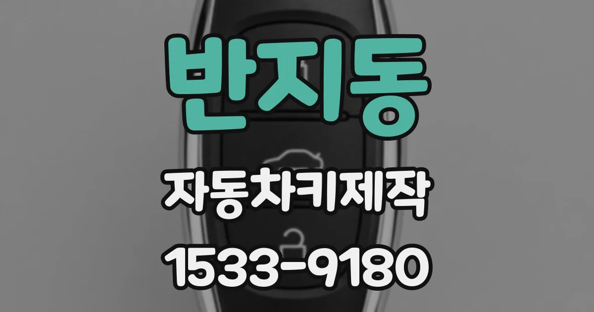 반지동 자동차키제작