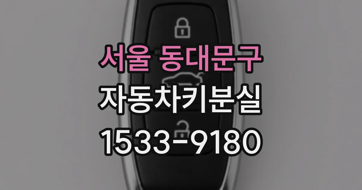 서울 동대문구 자동차키분실