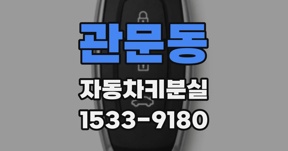 관문동 자동차키분실