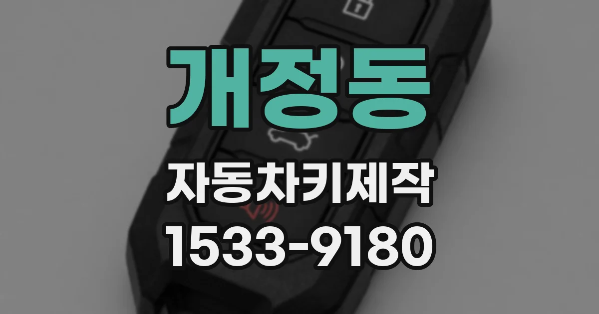 개정동 자동차키제작