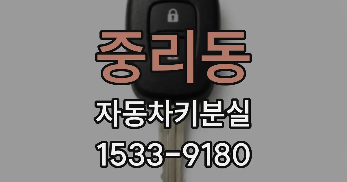 중리동 자동차키분실