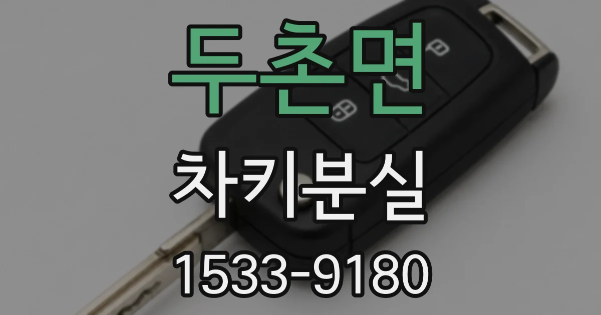두촌면 차키분실