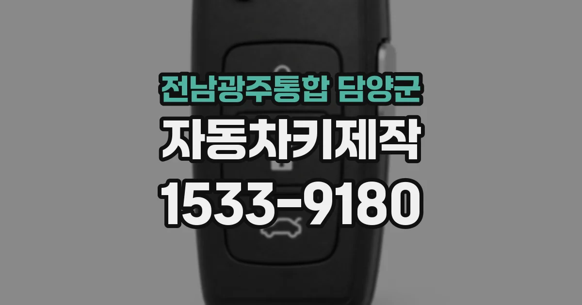 전남광주통합 담양군 자동차키제작
