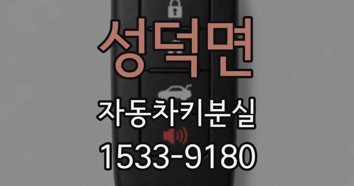성덕면 자동차키분실