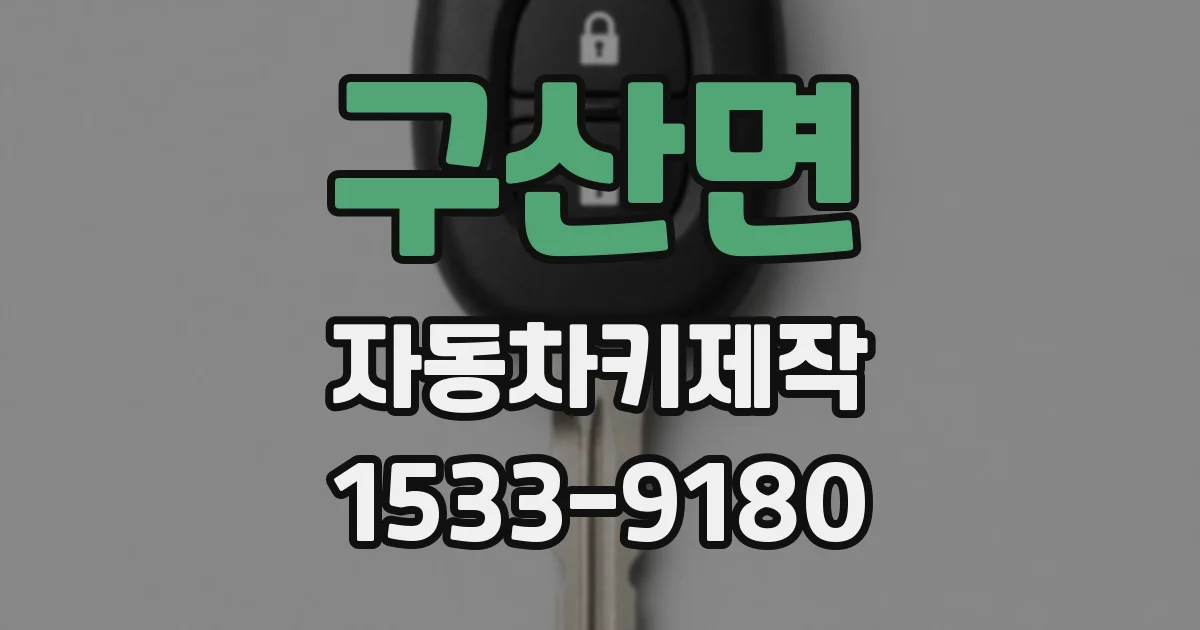 구산면 자동차키제작