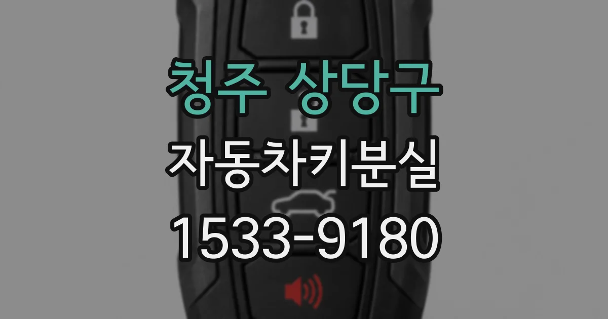 청주 상당구 자동차키분실