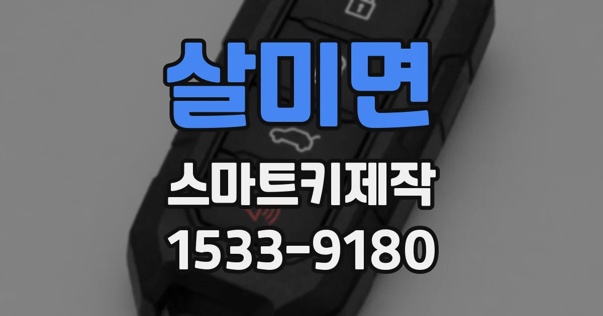 살미면 스마트키제작