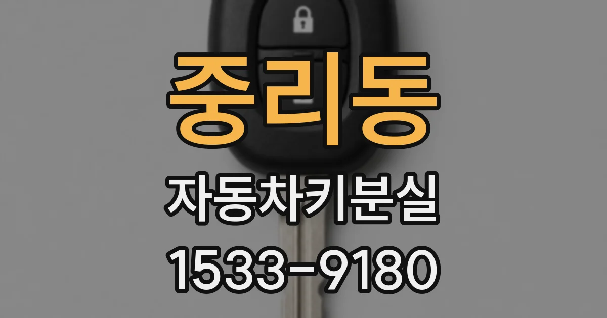 중리동 자동차키분실