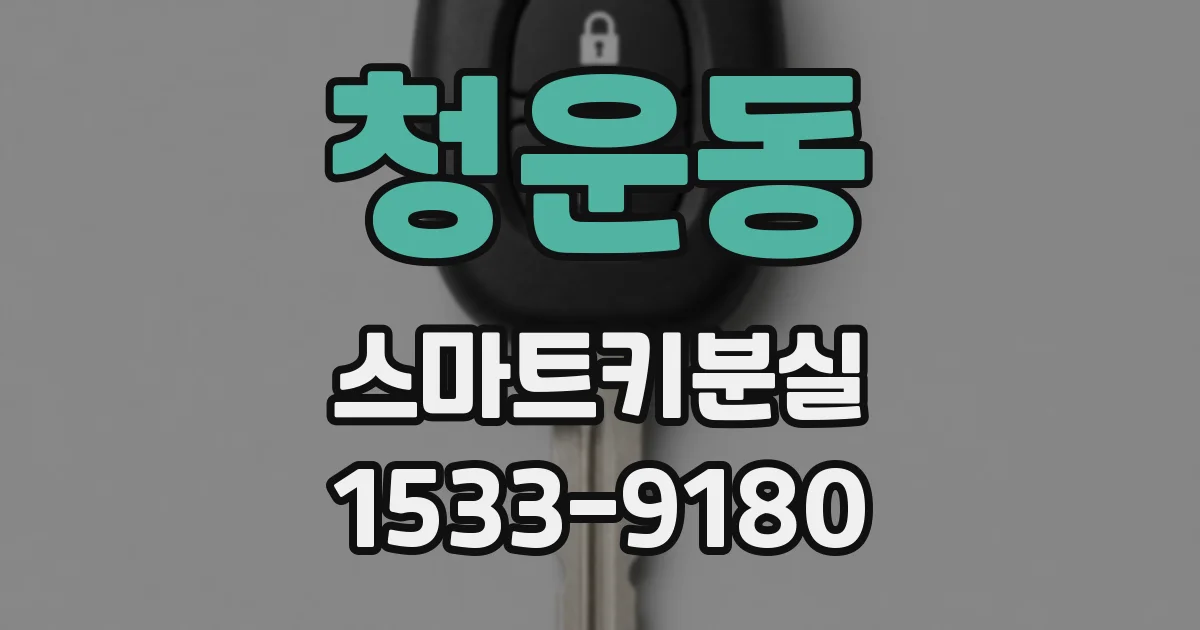 청운동 스마트키분실