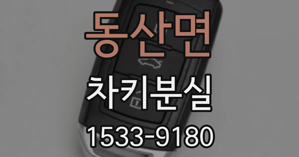 동산면 차키분실