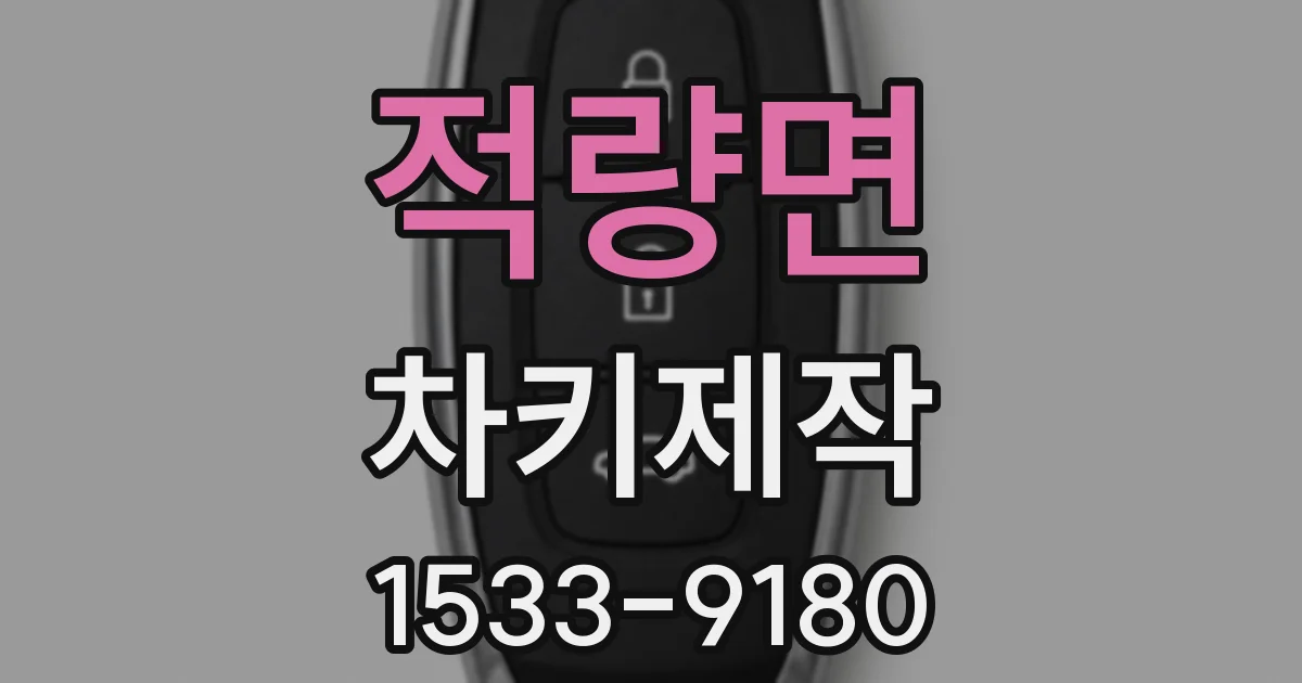 적량면 차키제작