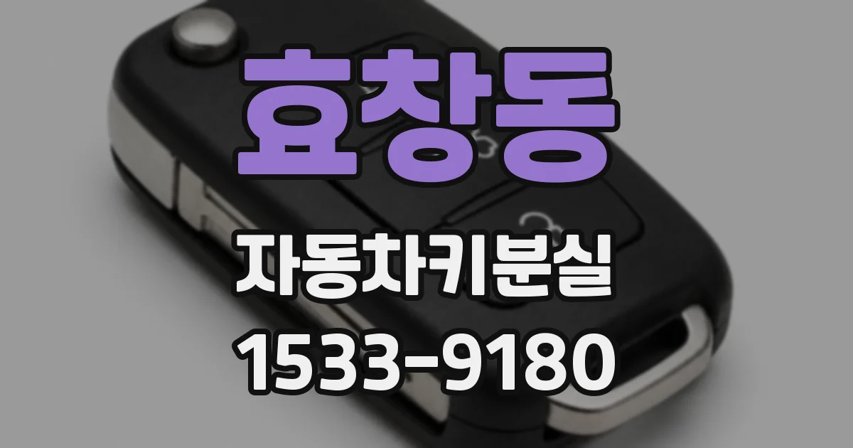 효창동 자동차키분실