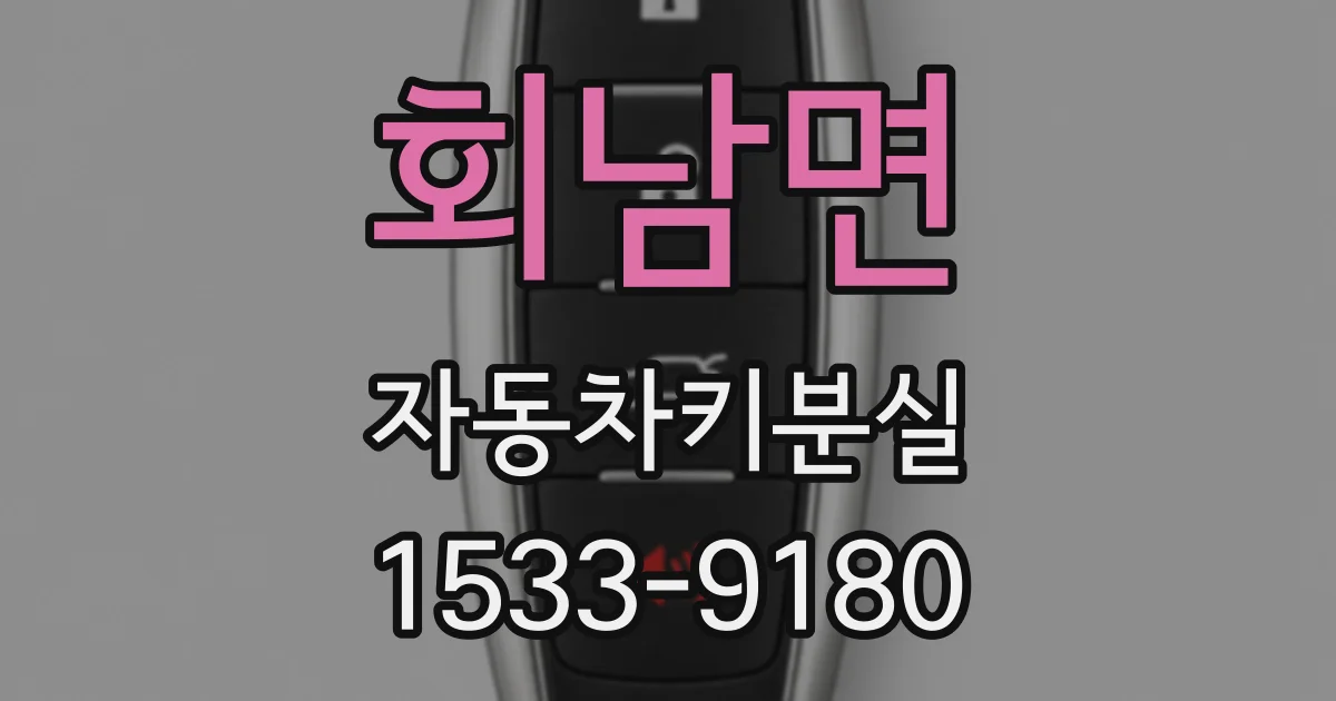 회남면 자동차키분실