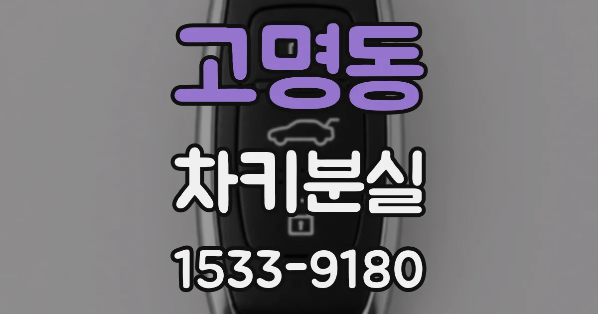 고명동 차키분실