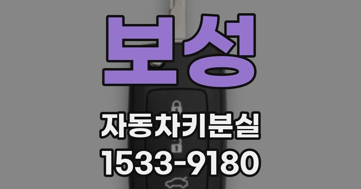 보성 자동차키분실