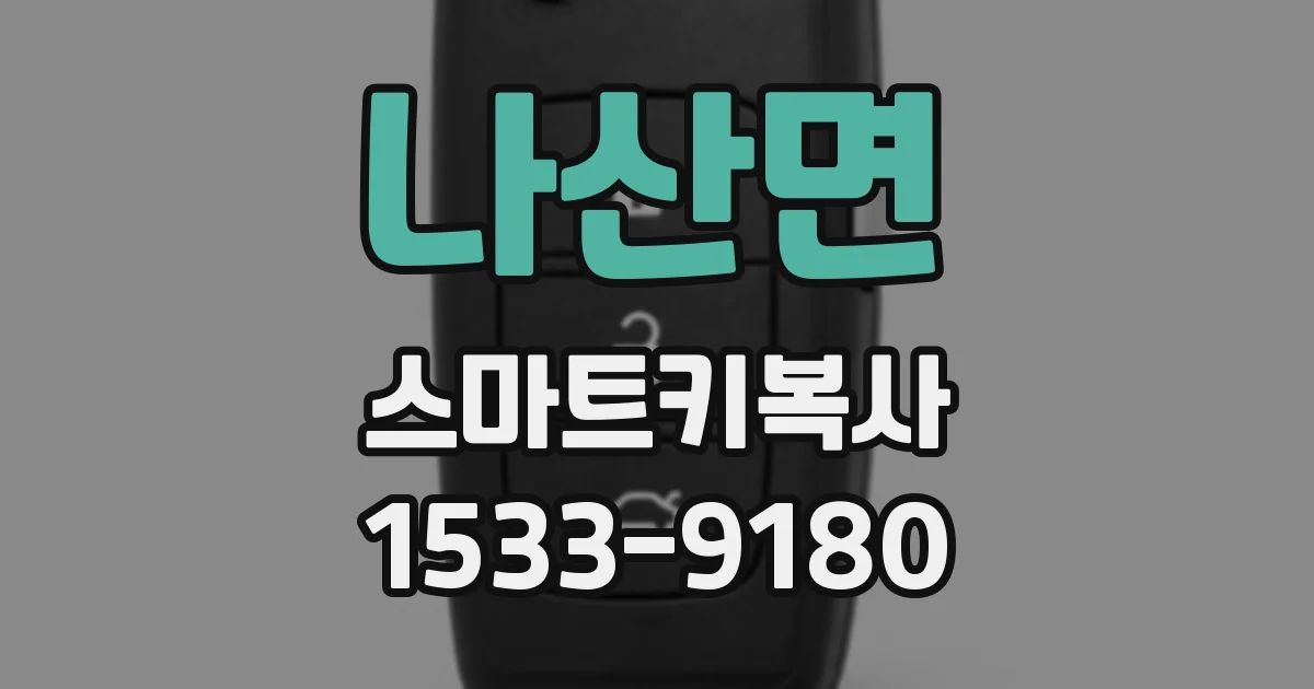 나산면 스마트키복사