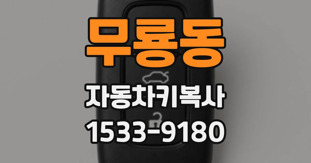 무룡동 자동차키복사