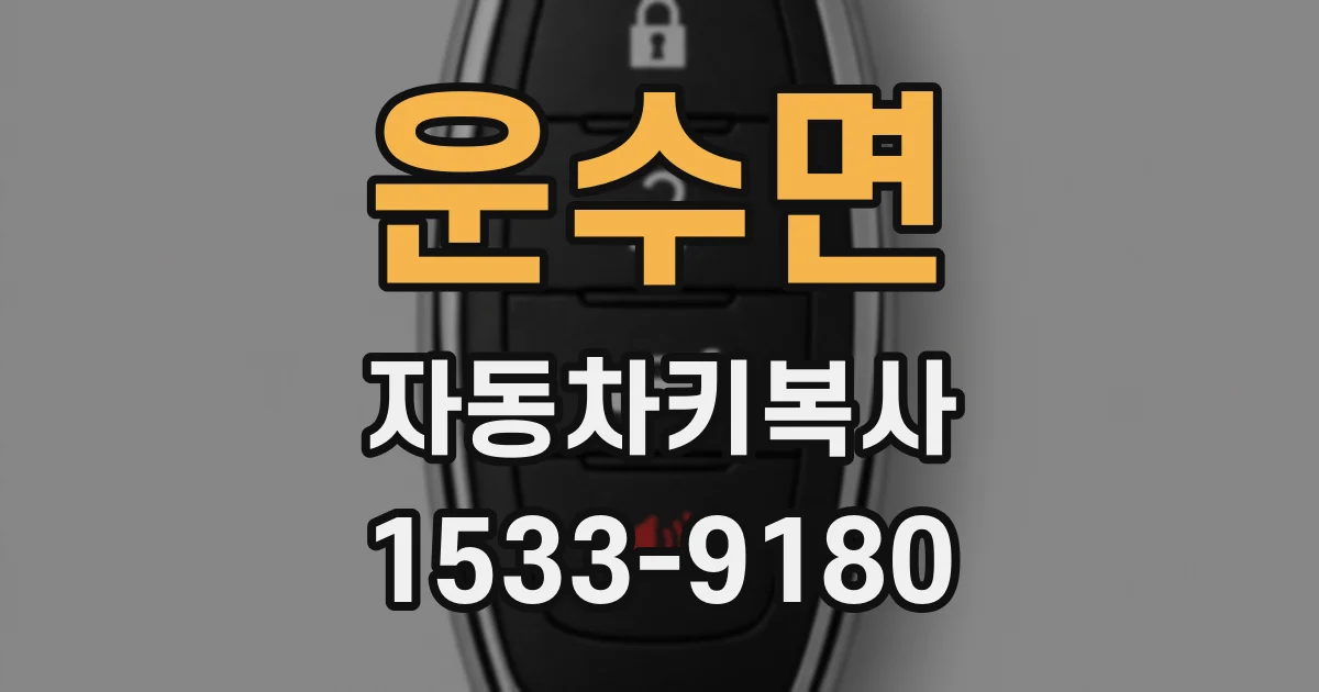 운수면 자동차키복사