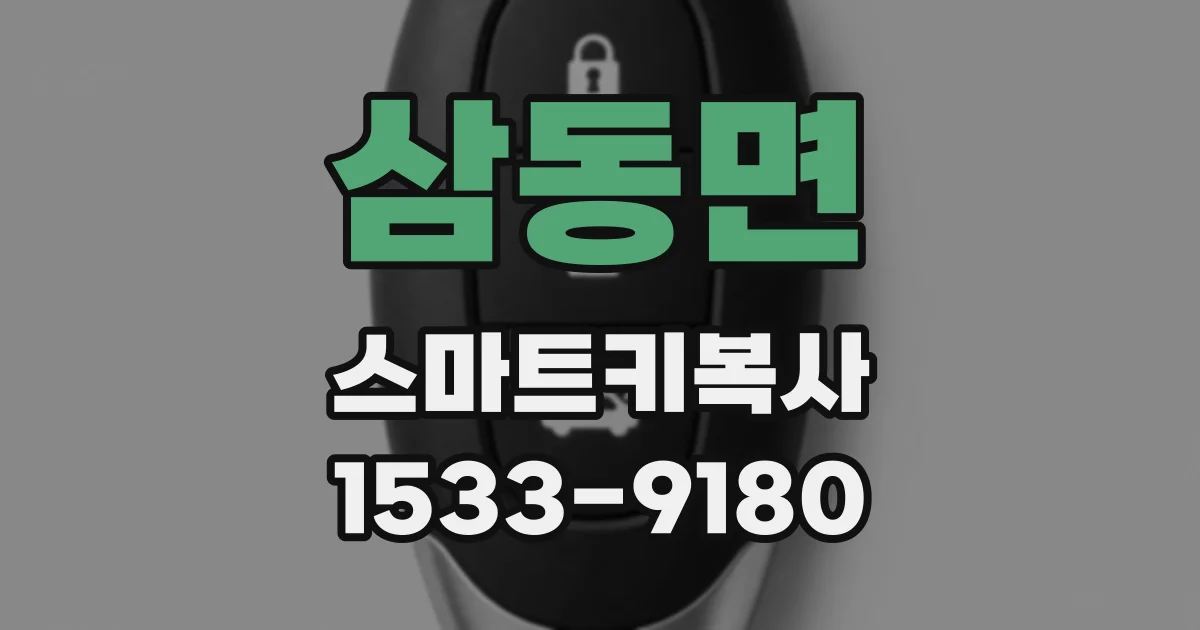 삼동면 스마트키복사