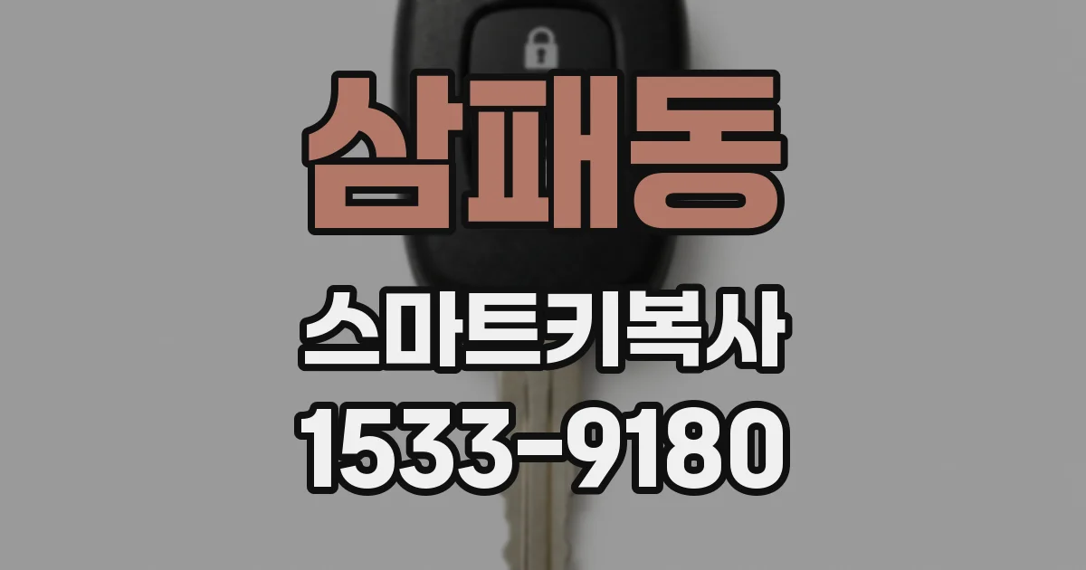 삼패동 스마트키복사