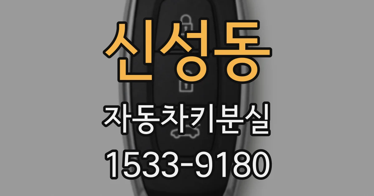 신성동 자동차키분실