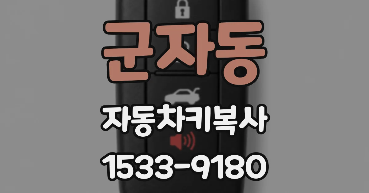 군자동 자동차키복사
