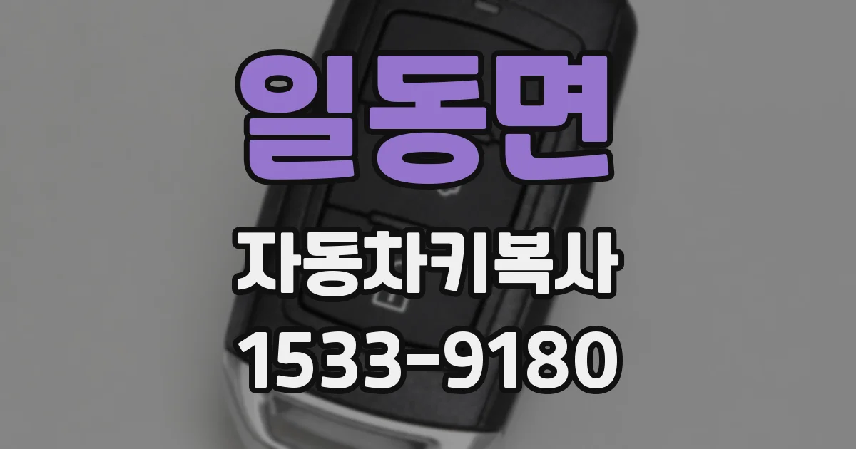 일동면 자동차키복사