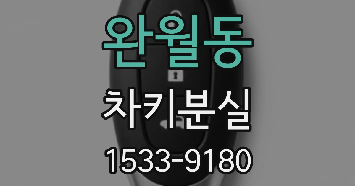 완월동 차키분실