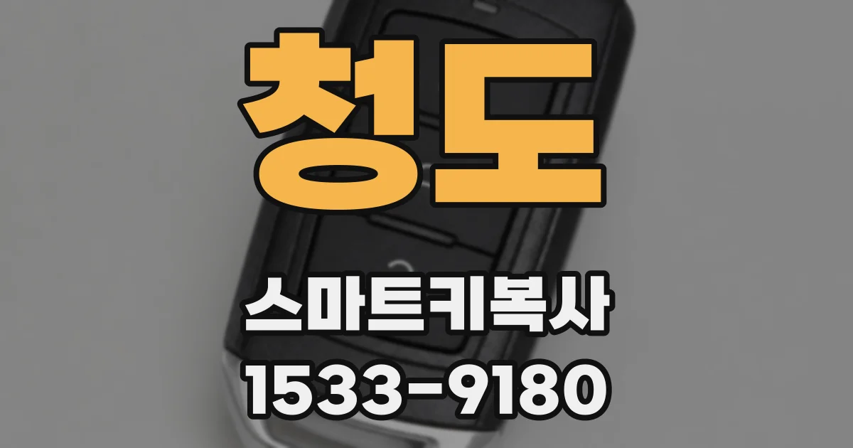 청도 스마트키복사