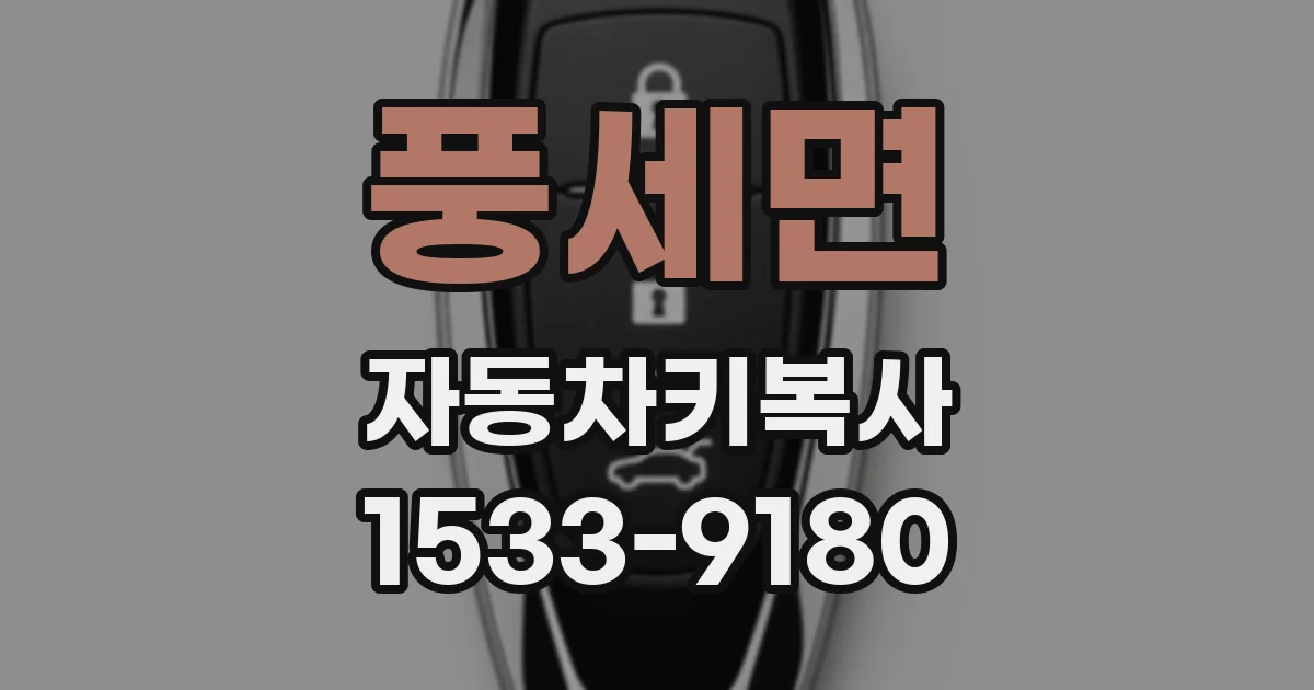 풍세면 자동차키복사