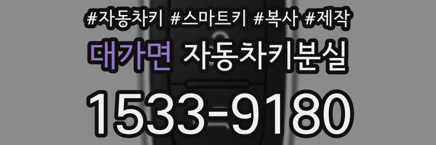대가면 자동차키분실