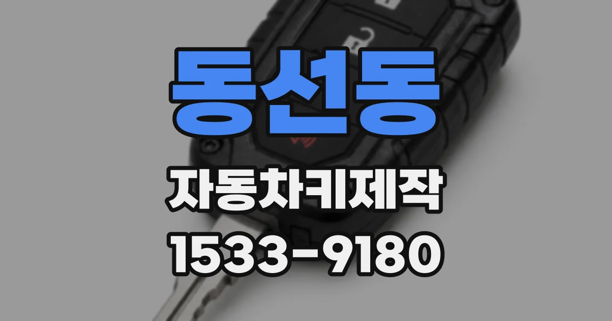 동선동 자동차키제작