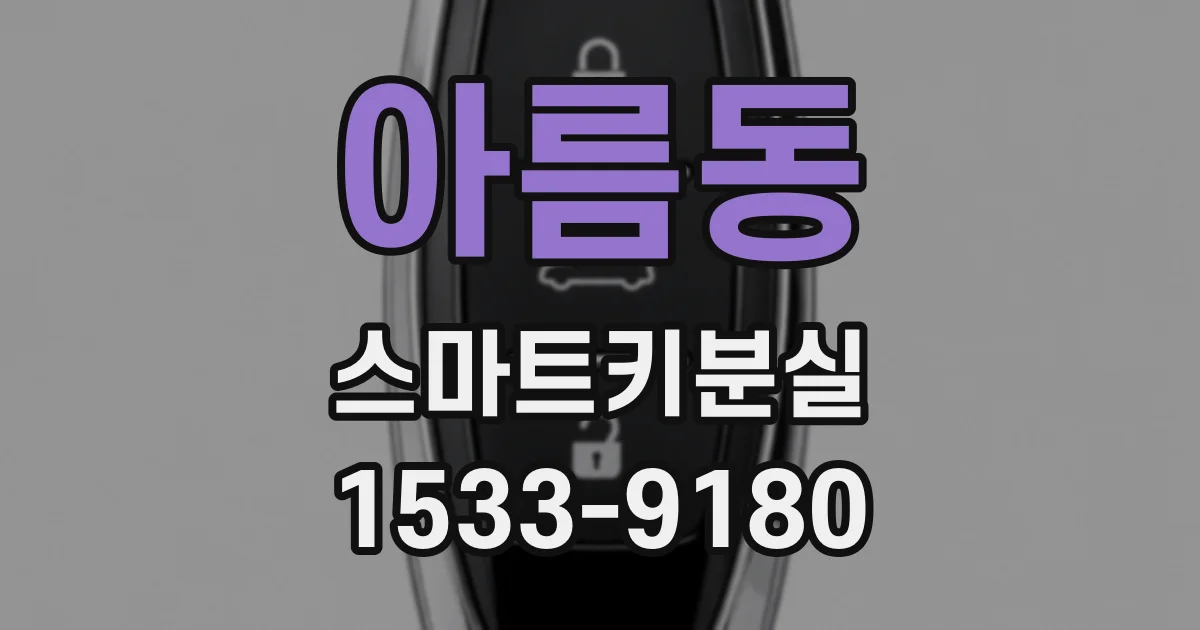 아름동 스마트키분실