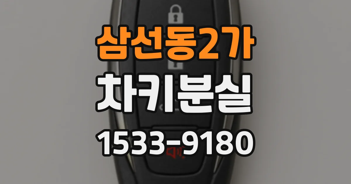 삼선동2가 차키분실