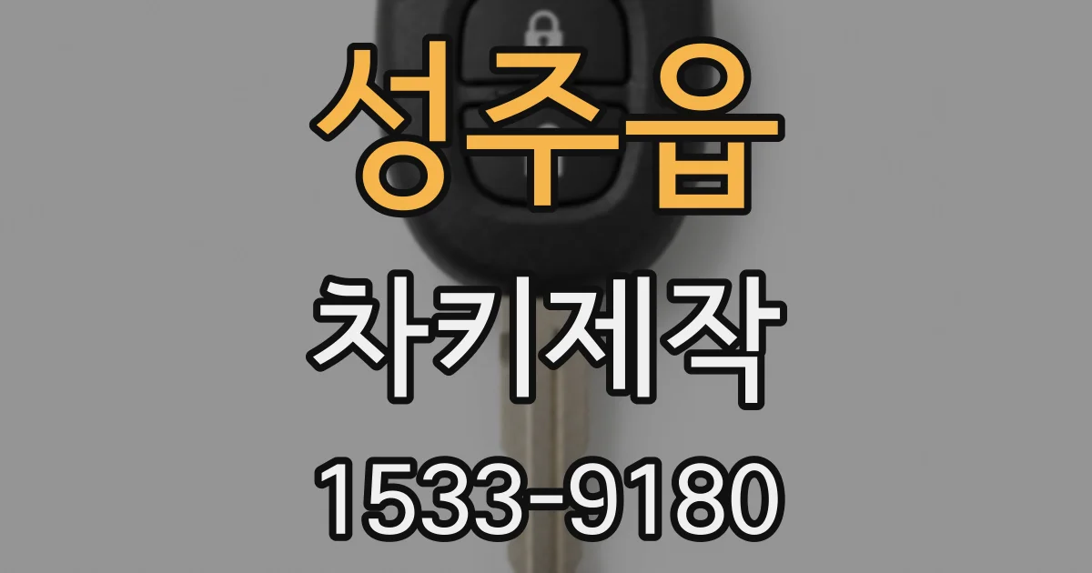 성주읍 차키제작