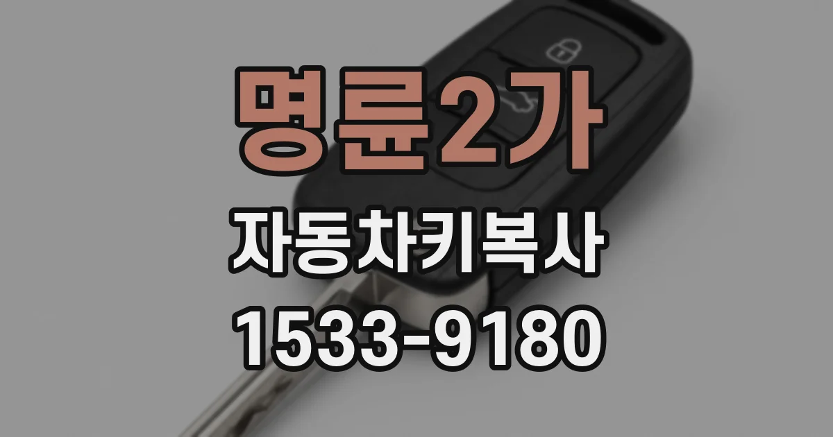 명륜2가 자동차키복사
