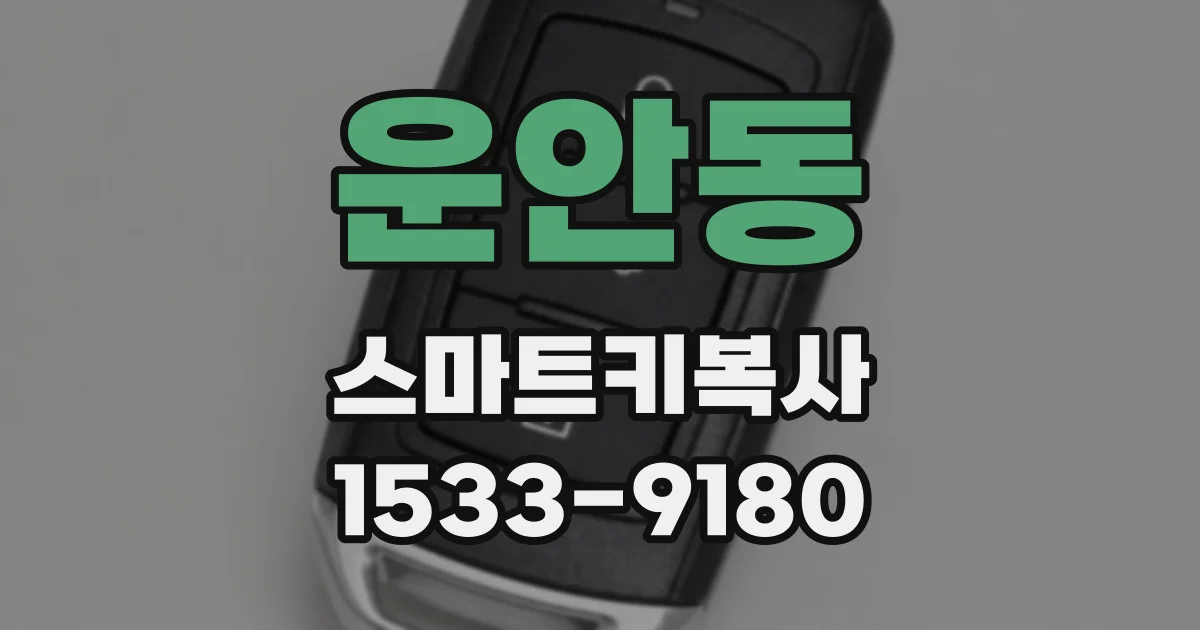 운안동 스마트키복사