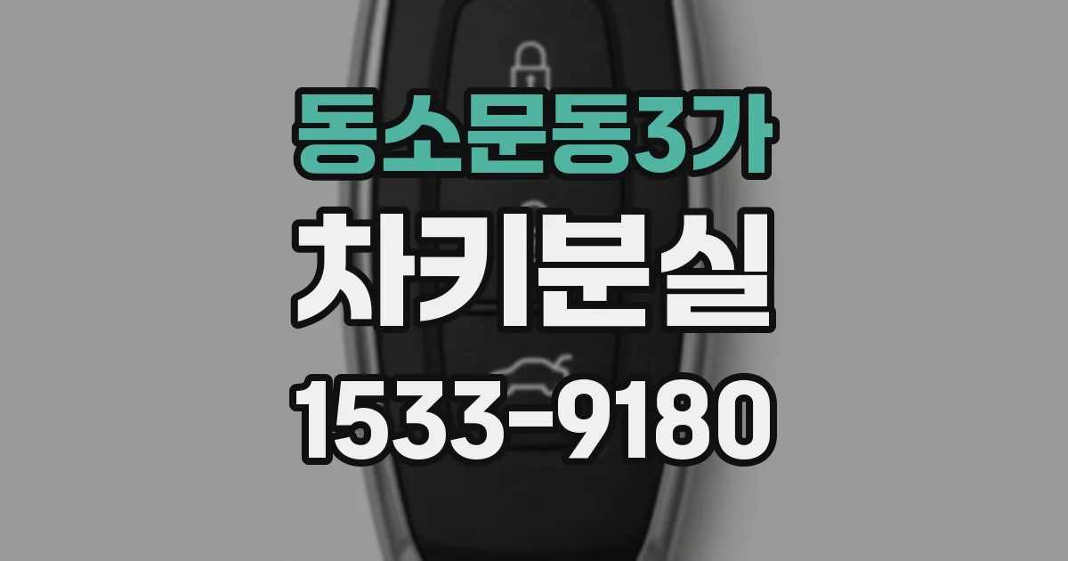 동소문동3가 차키분실