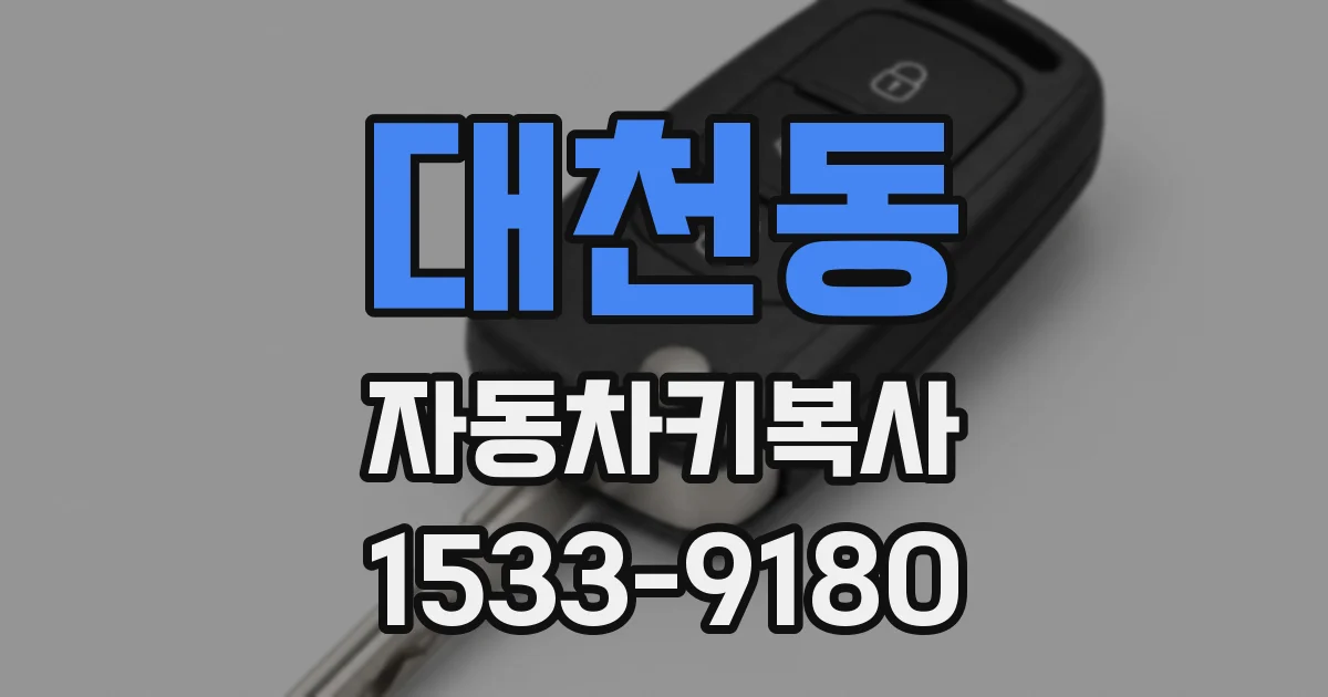 대천동 자동차키복사
