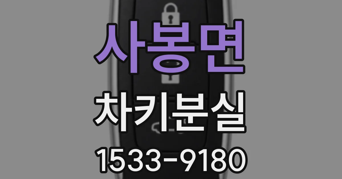 사봉면 차키분실