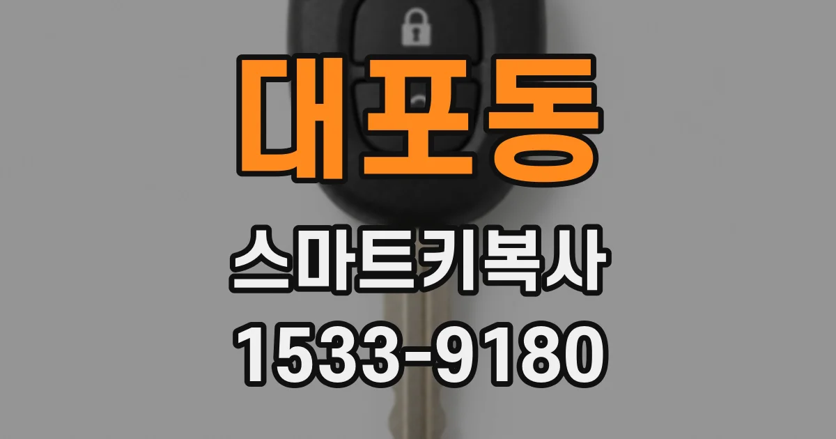 대포동 스마트키복사