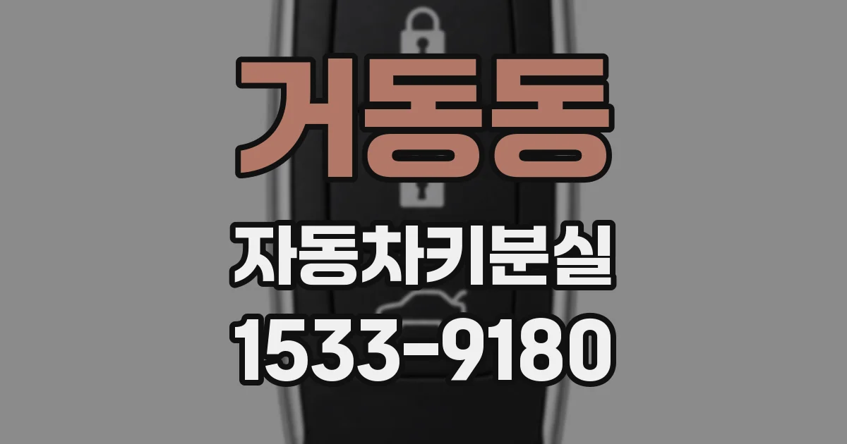 거동동 자동차키분실
