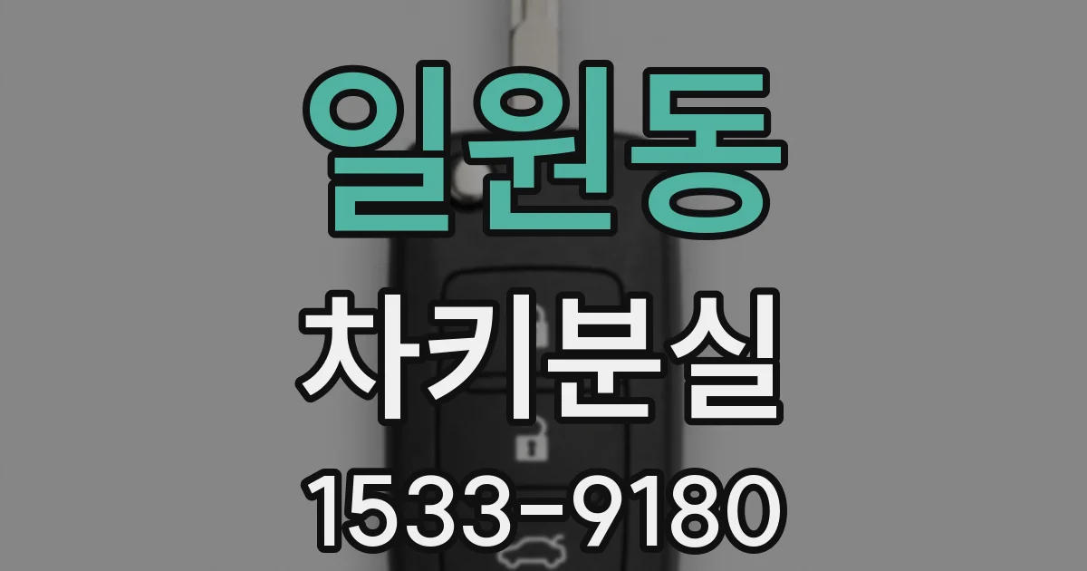 일원동 차키분실