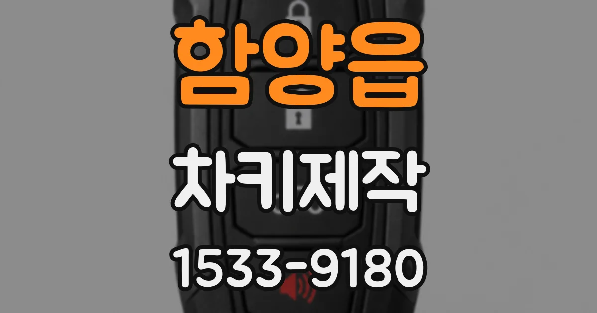 함양읍 차키제작