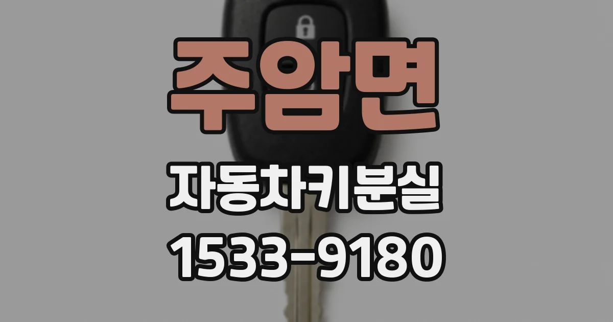 주암면 자동차키분실