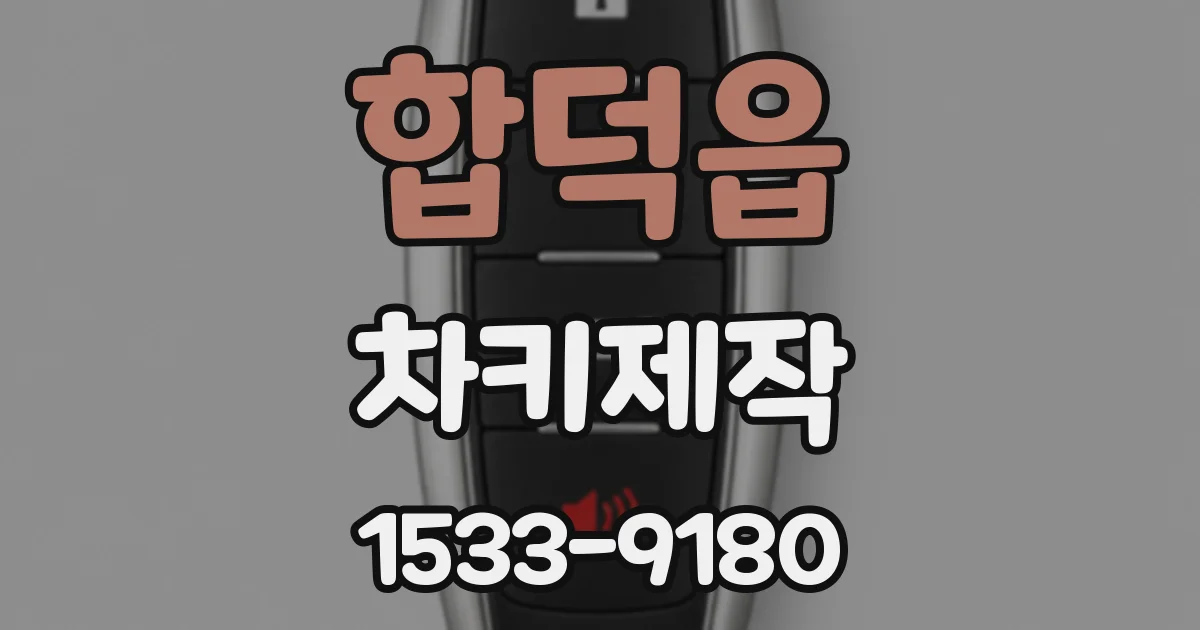 합덕읍 차키제작